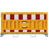 SET | with 20 panel fence | on storage and transport crossbar | without lamp adapter | with red/white foil, type RA2/B | type of barrier NOX yellow